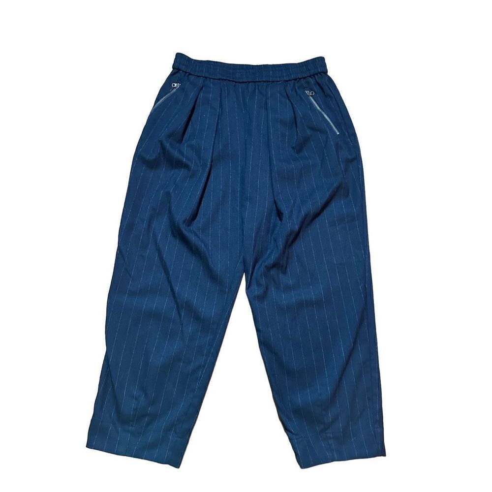 Free People dark gray pinstripe trouser pull on pants zip‎ pockets XS